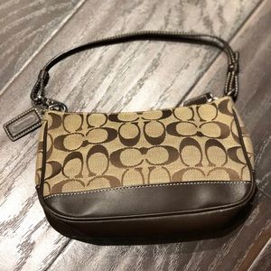 Tan and Brown small coach bag